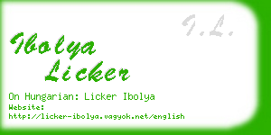 ibolya licker business card